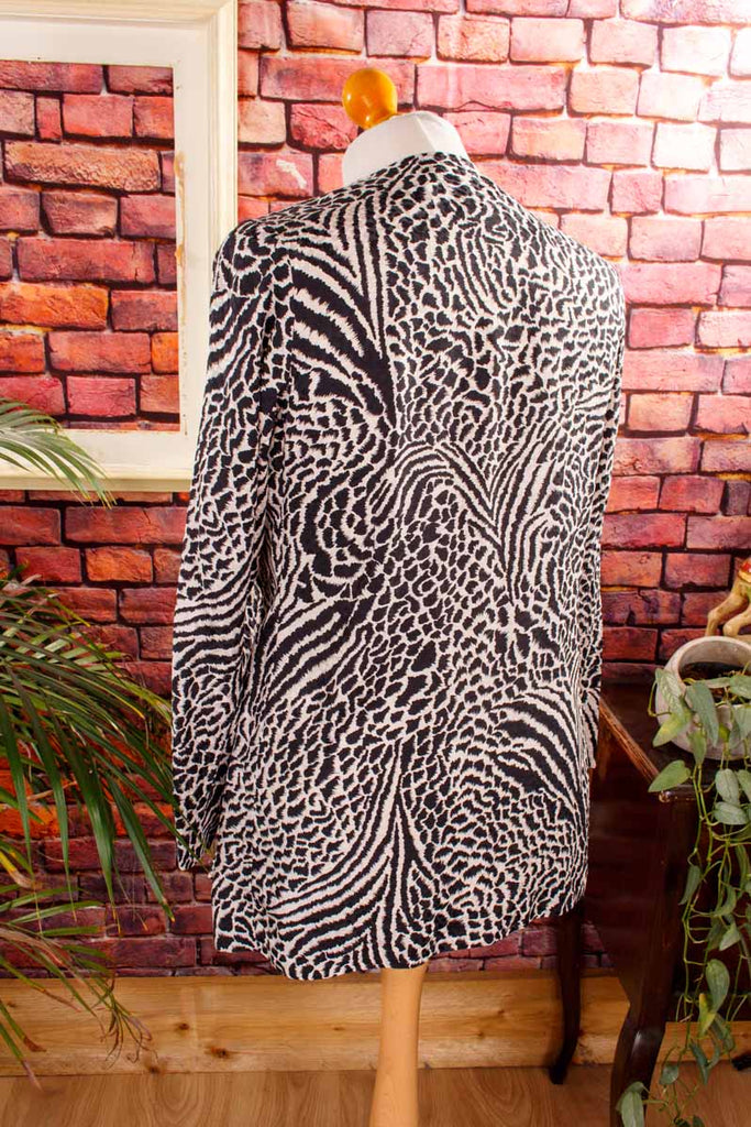 YSL Seidenjacquard Bluse Tiermuster