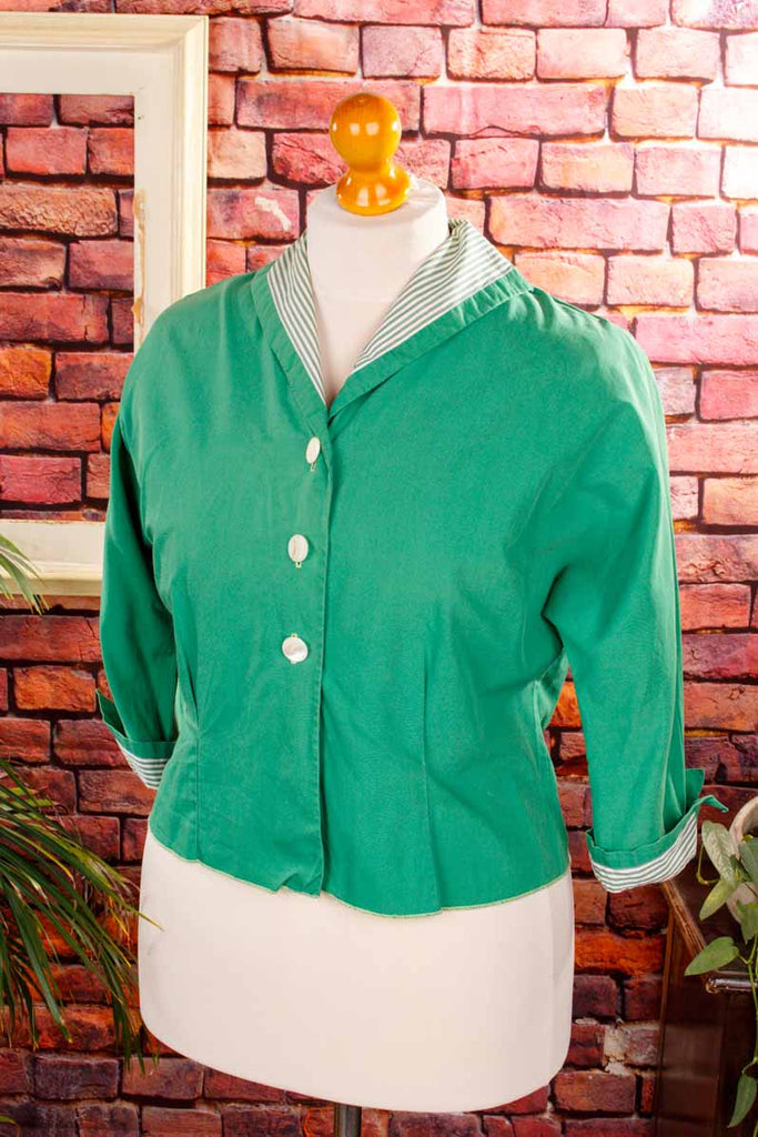 50s Top grün Streifen