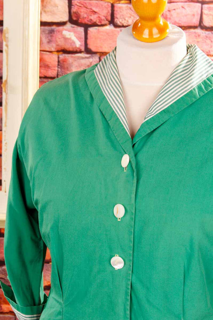 50s Top grün Streifen