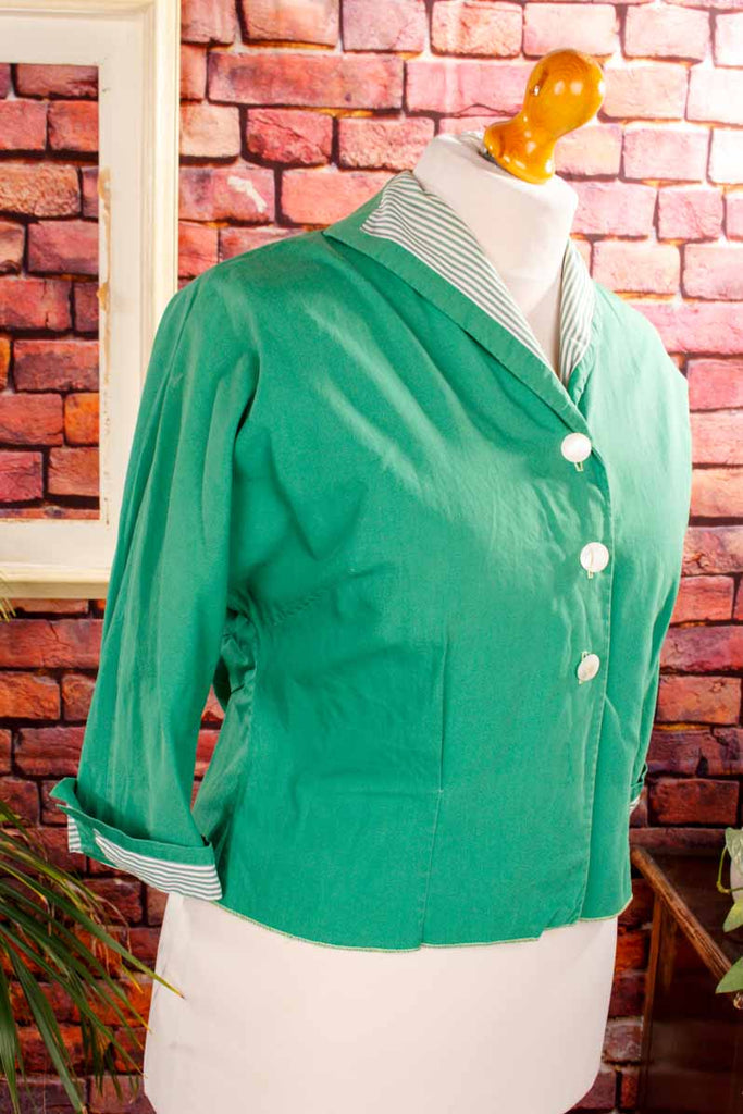 50s Top grün Streifen