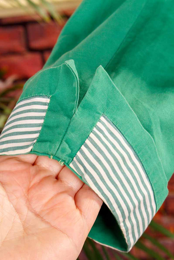 50s Top grün Streifen