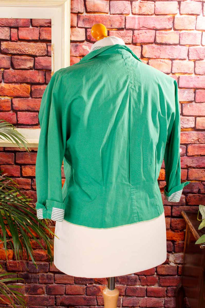 50s Top grün Streifen