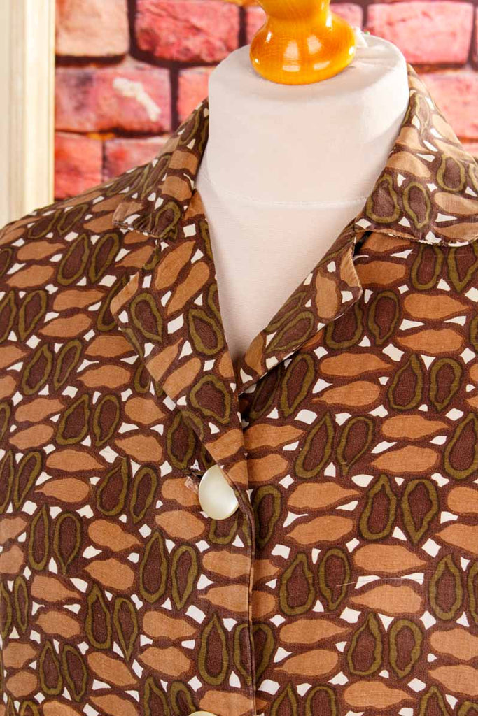 Rockabella Bluse braun Muster