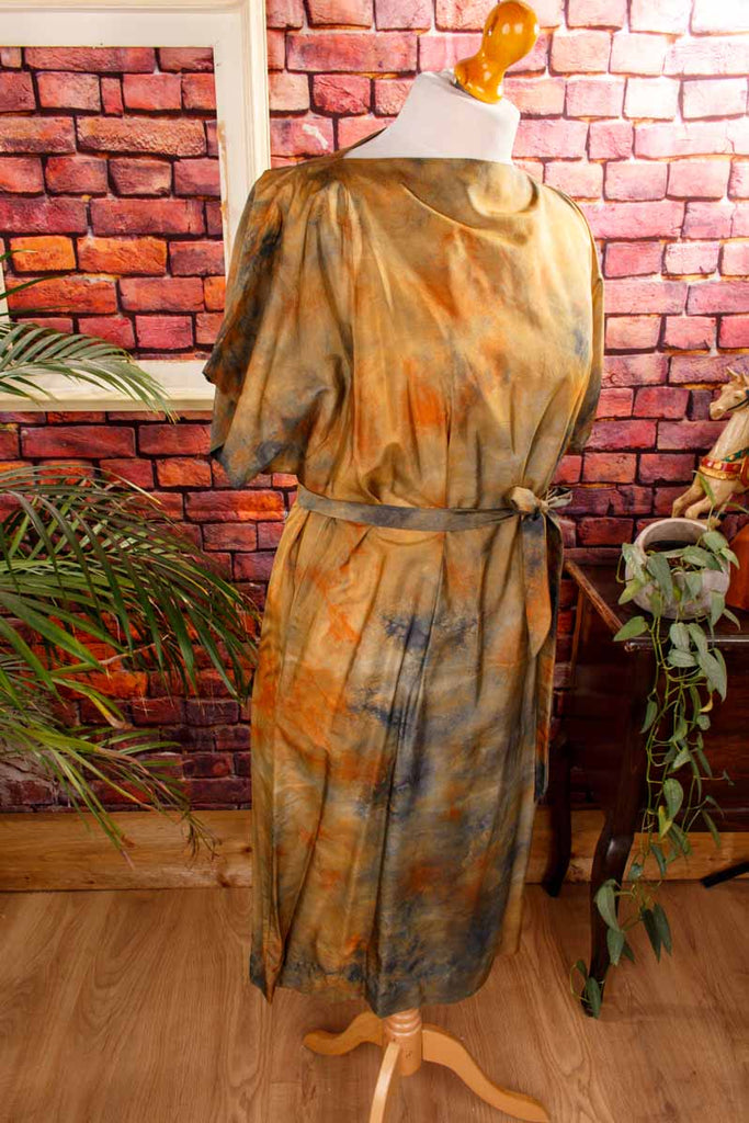 Seiden Shiftkleid Batikmuster