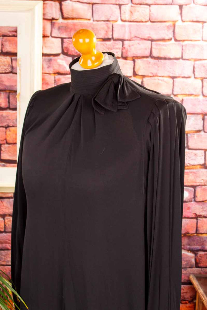 Jean Muir Kleid schwarz Viskose