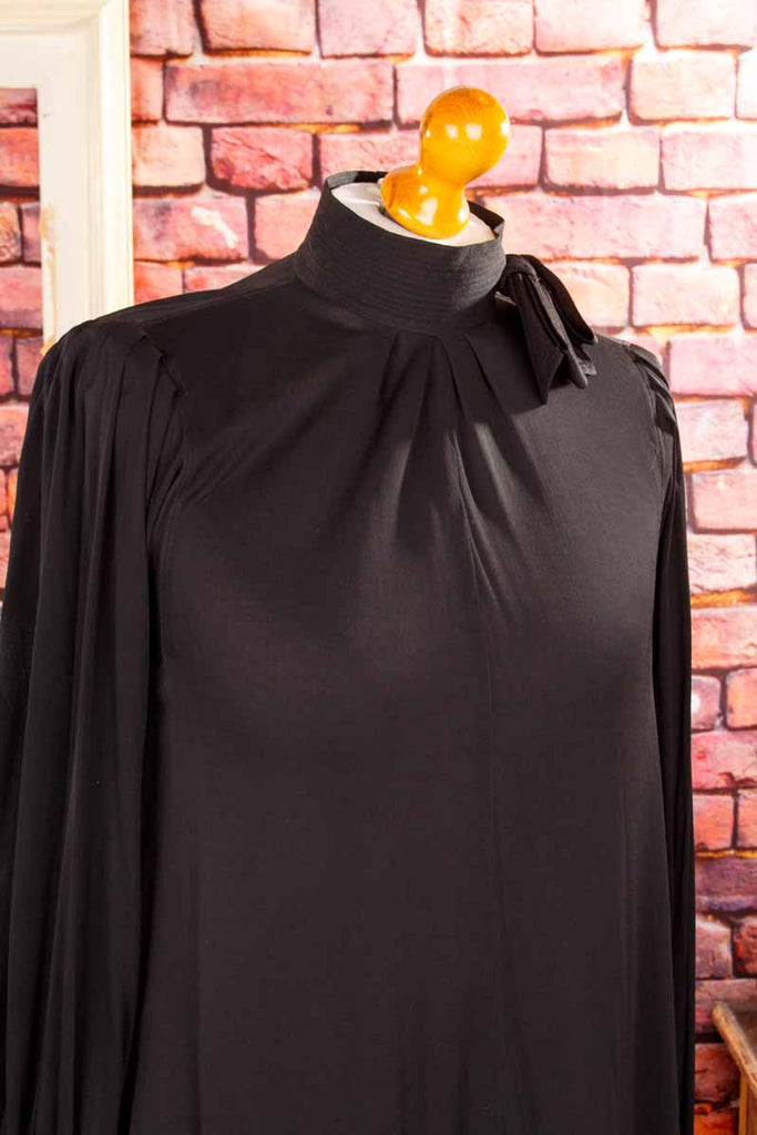 Jean Muir Kleid schwarz Viskose