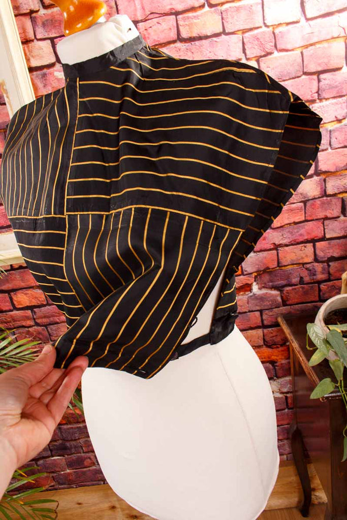 40s Top schwarz gold Streifen