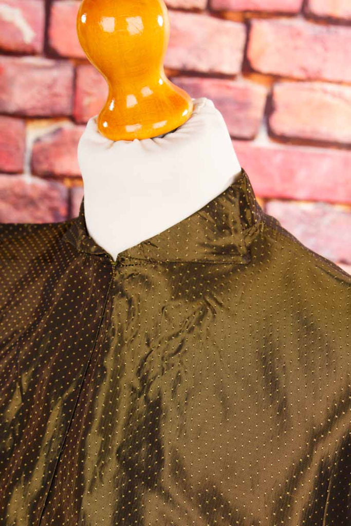 40er Jahre Taft Bluse grün