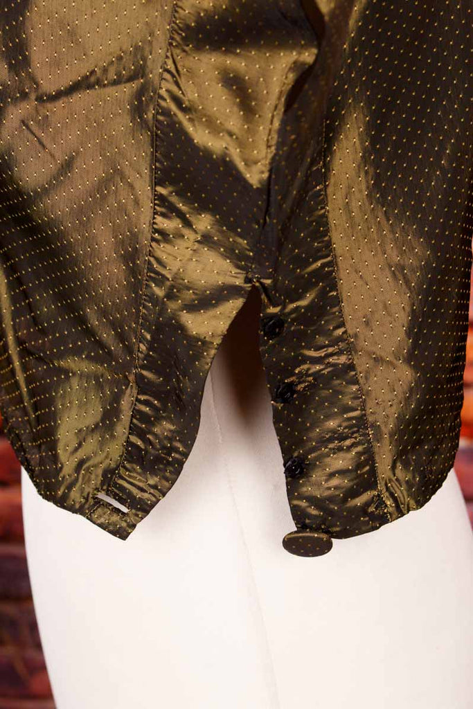 40er Jahre Taft Bluse grün