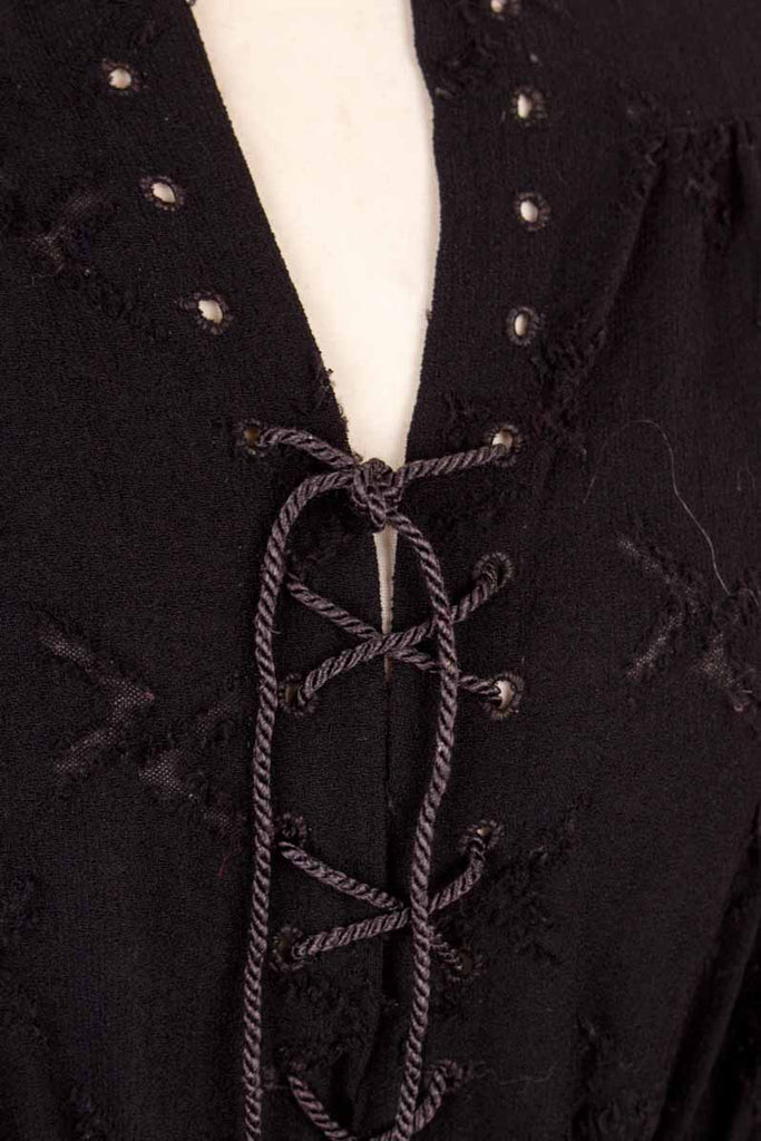 40er Jahre Kleid schwarz Spitze