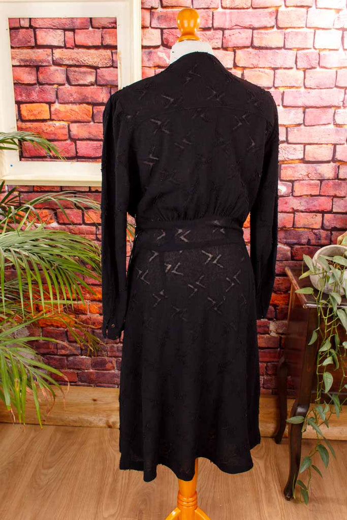 40er Jahre Kleid schwarz Spitze