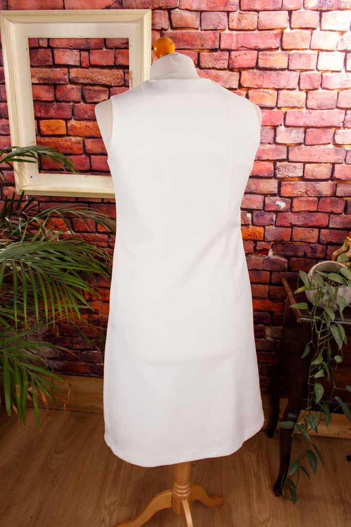 60s Kleid weiß asymmetrisch