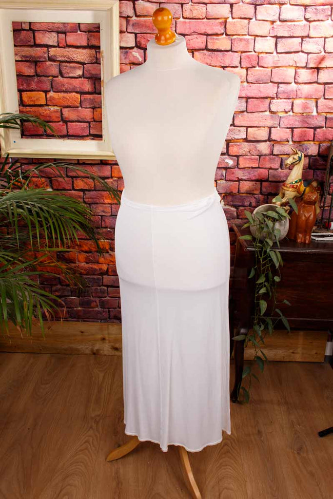 Vintage Unterrock lang weiß