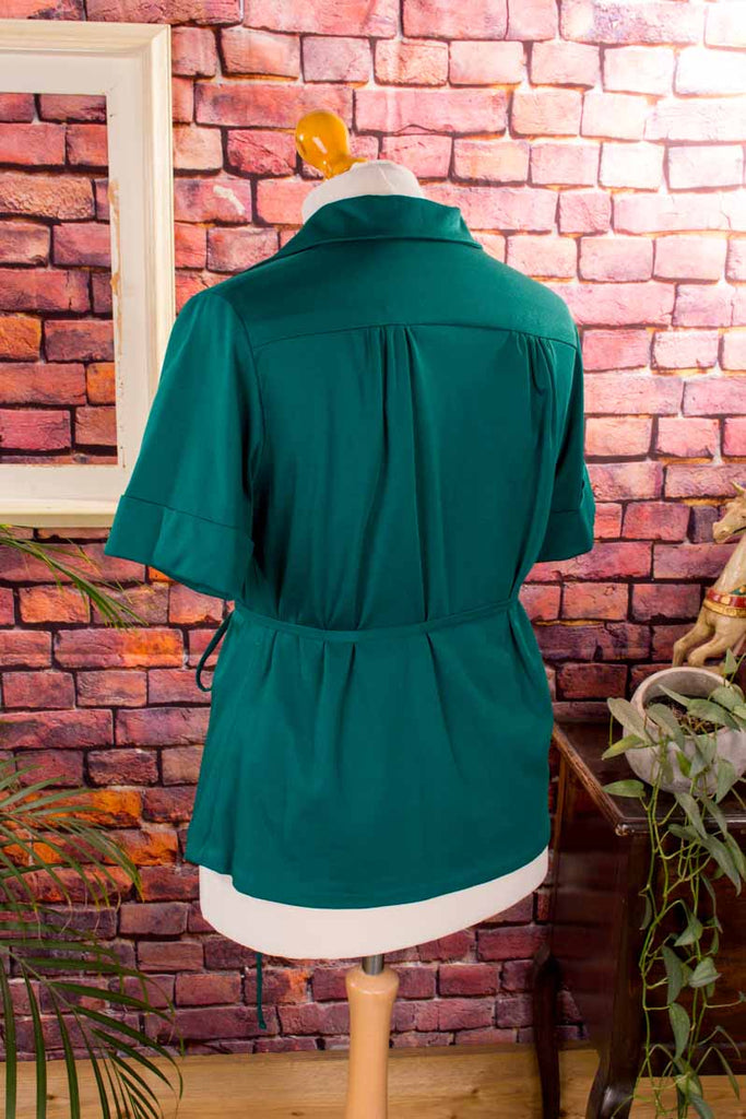 70s Top grün Megakragen