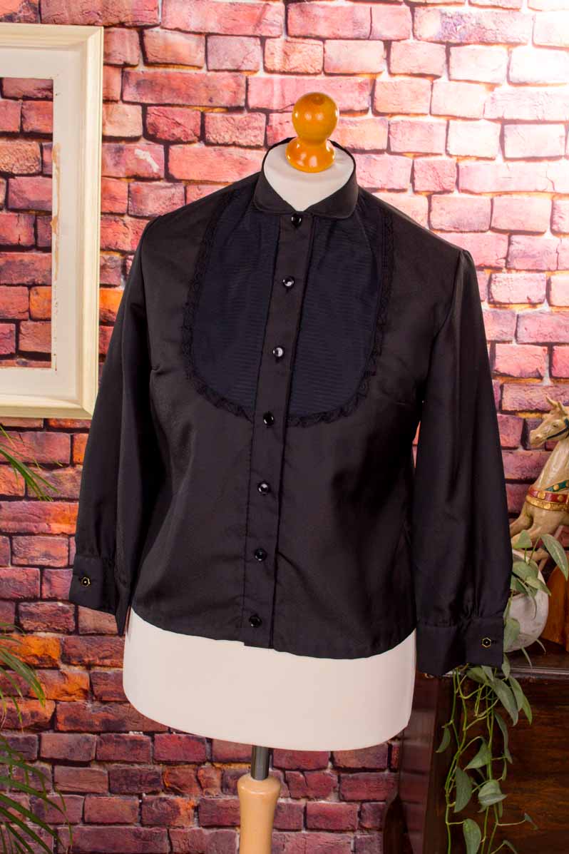 Rockabella Bluse schwarz Gothic