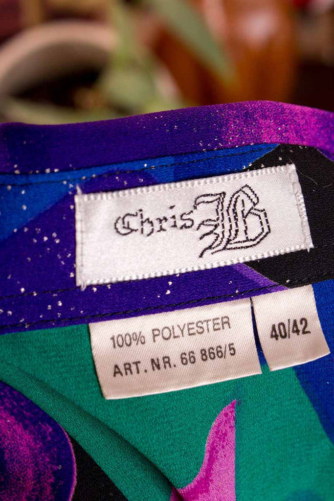 80s Bluse leuchtend bunt