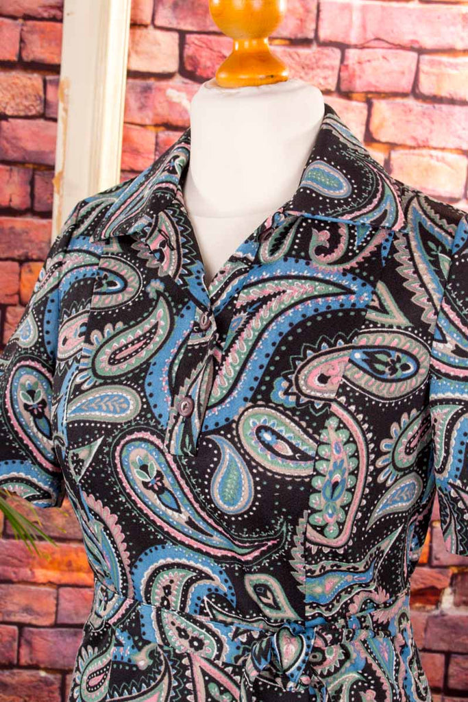 70s Kleid bunt Paisley