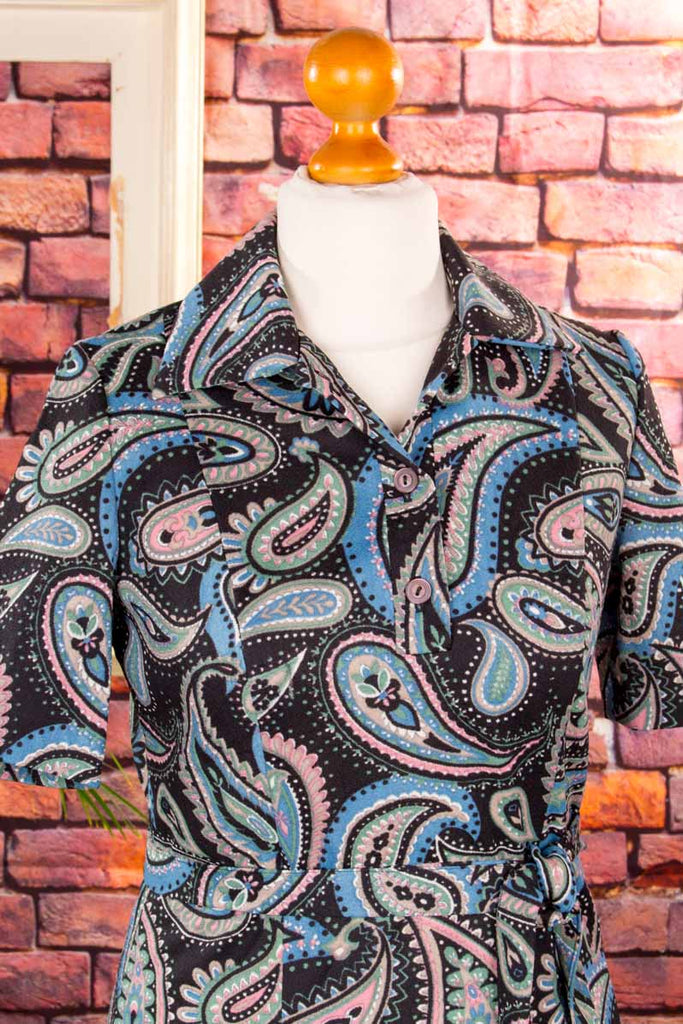 70s Kleid bunt Paisley