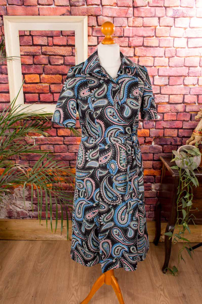 70s Kleid bunt Paisley