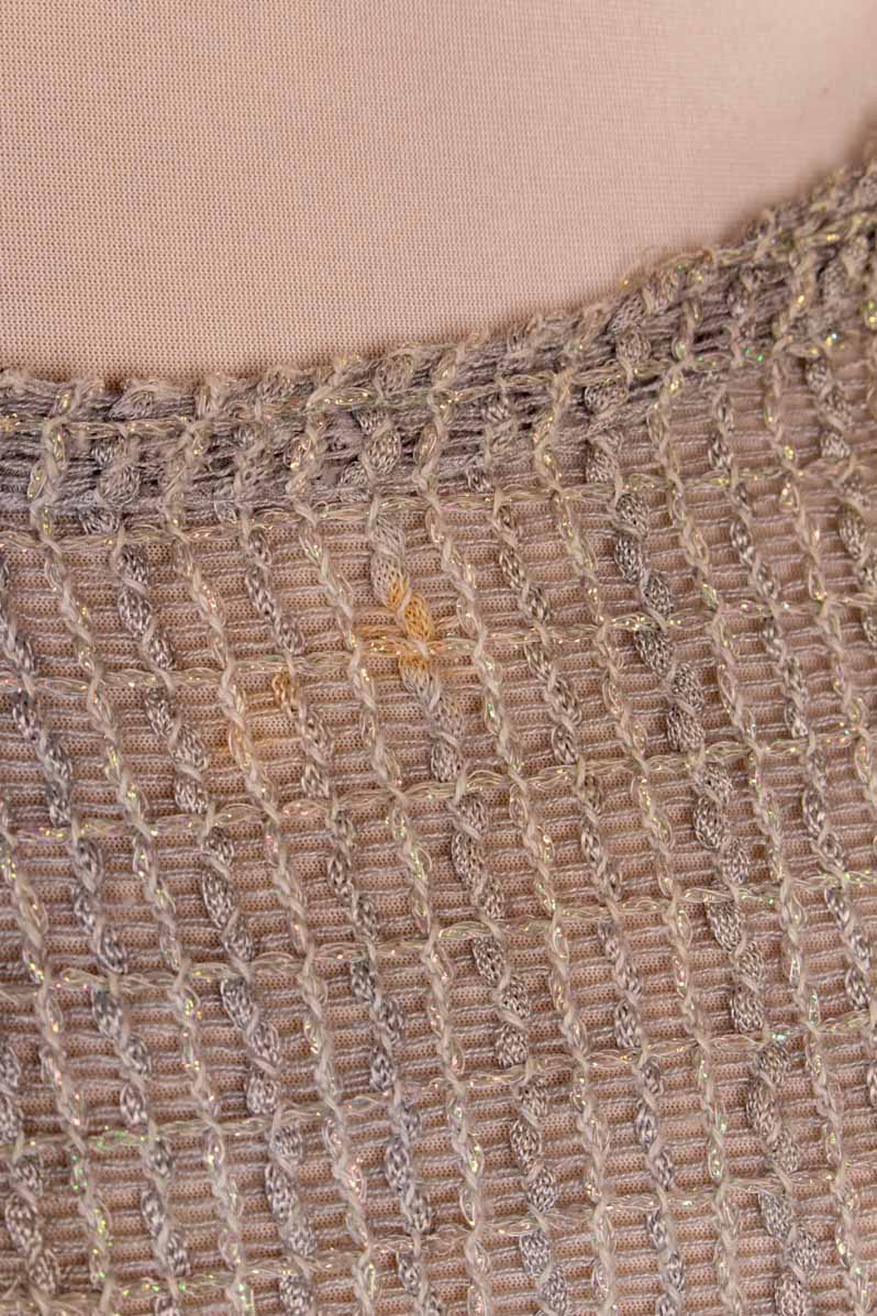 Boho Pulli beige Gold Netz