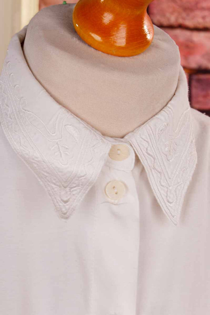 Leinenmix Bluse creme