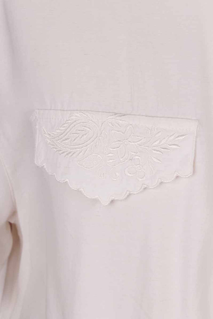 Leinenmix Bluse creme