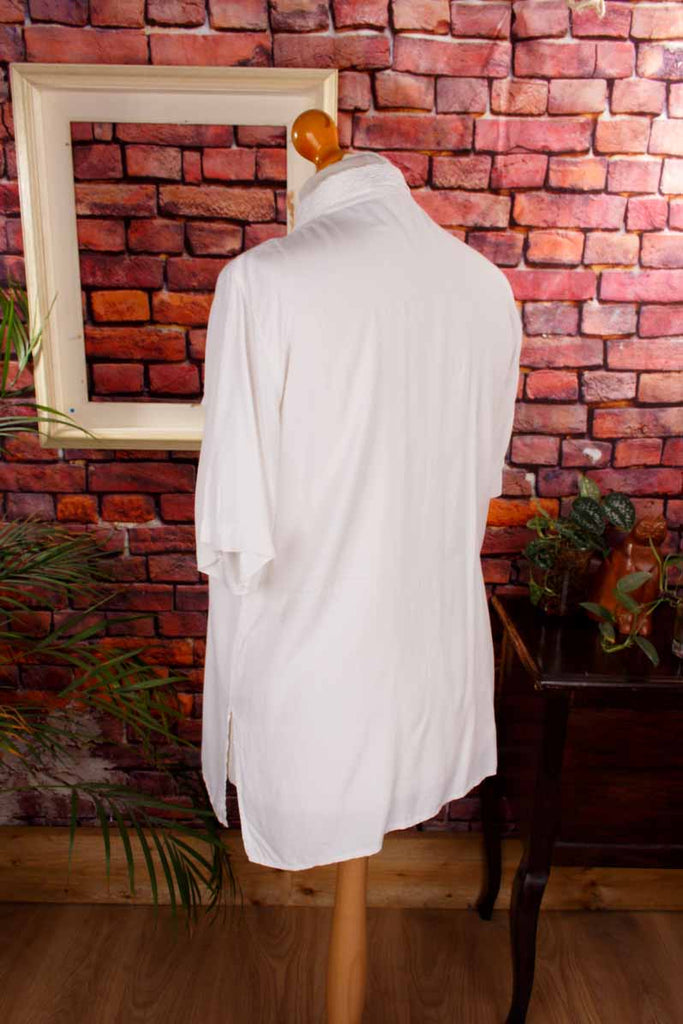 Leinenmix Bluse creme