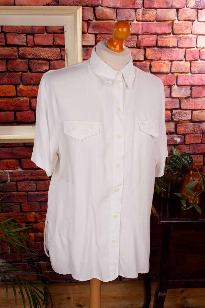 Leinenmix Bluse creme