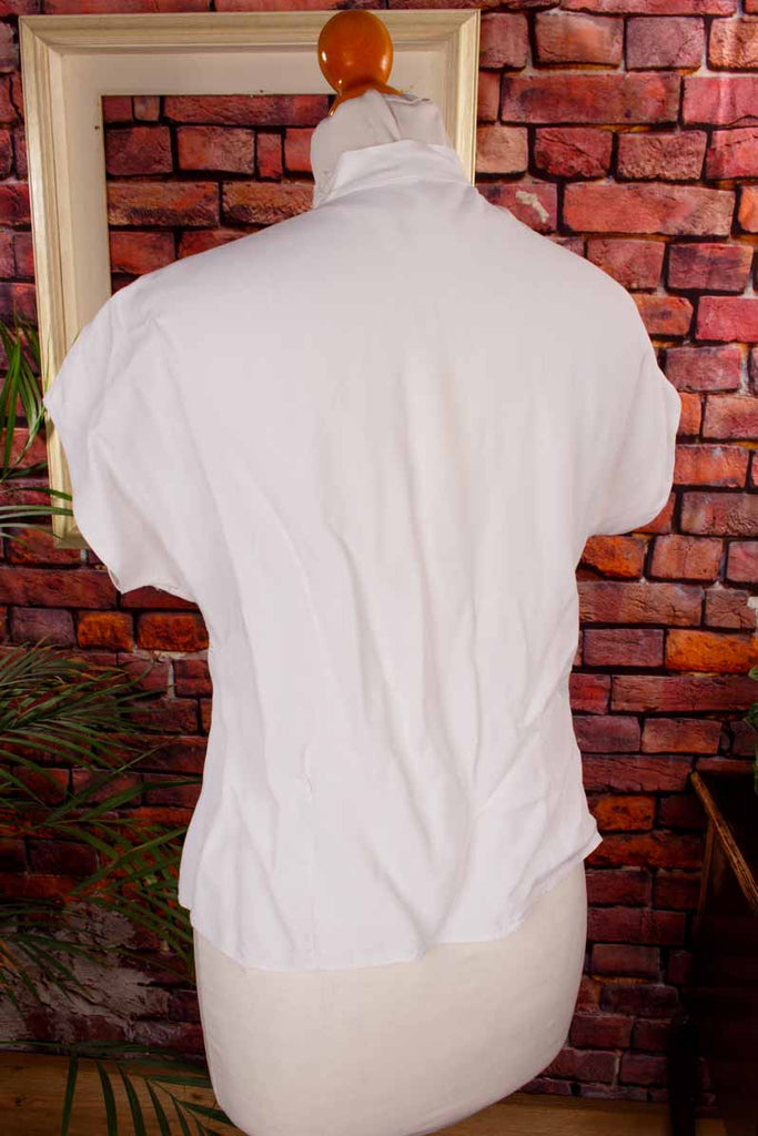 50s Bluse weiß Spitze