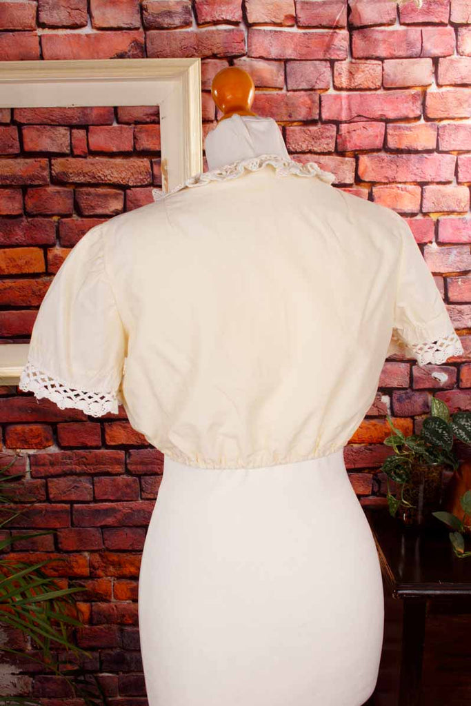 Dirndl Bluse creme Spitze