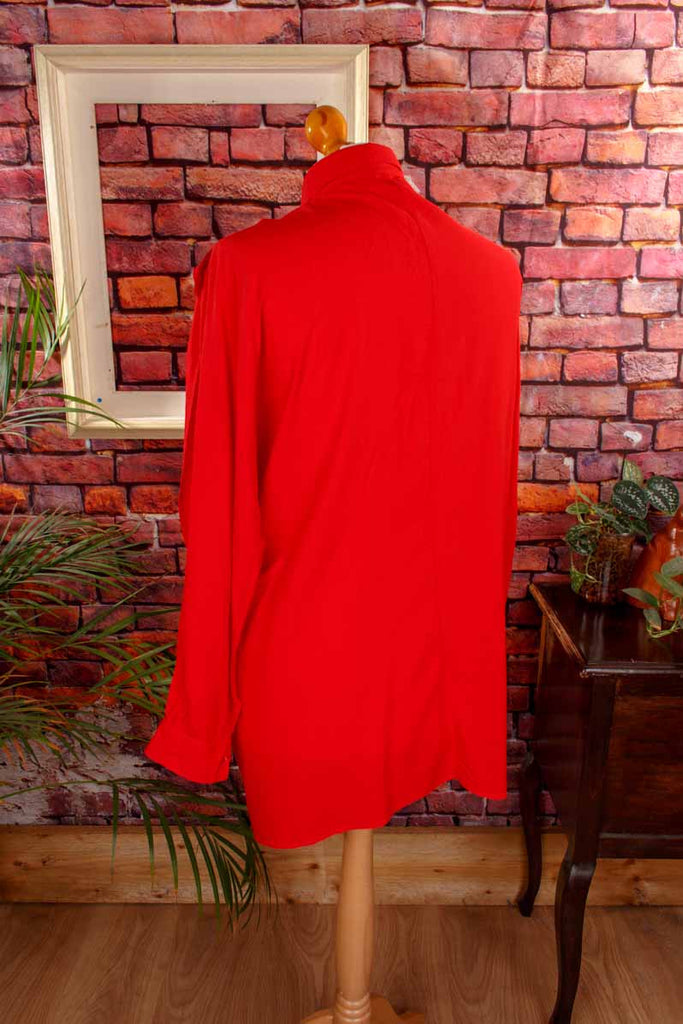 80er Umstandsbluse Stillbluse rot