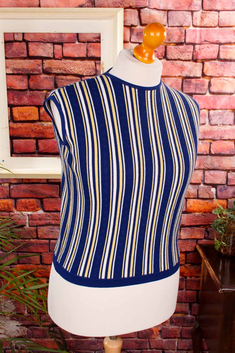 60s Strick Top Streifen