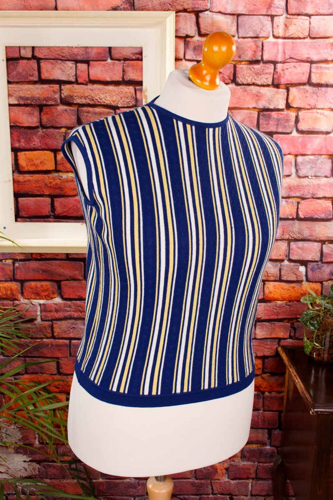 60s Strick Top Streifen