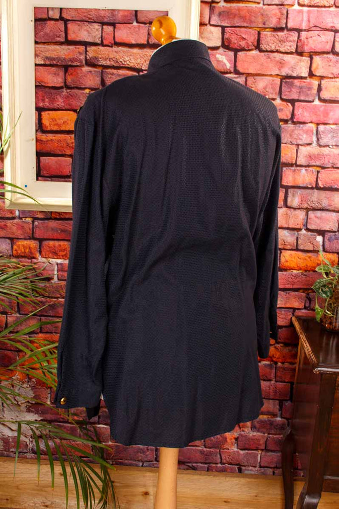 extravagante Bluse schwarz gold