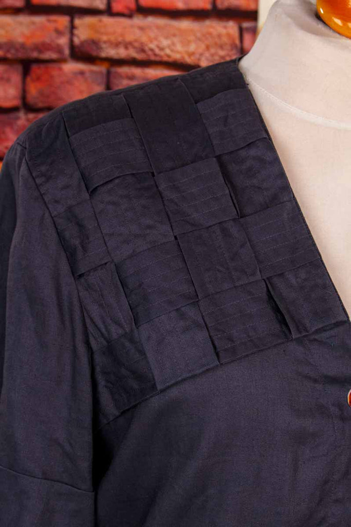 Leinen Bluse anthrazit