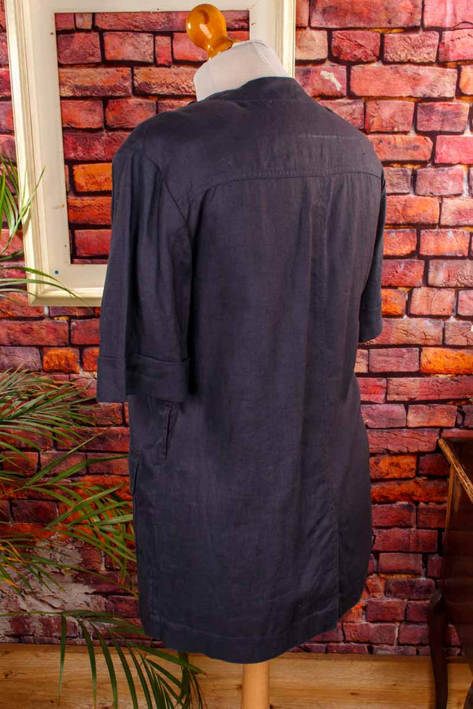 Leinen Bluse anthrazit