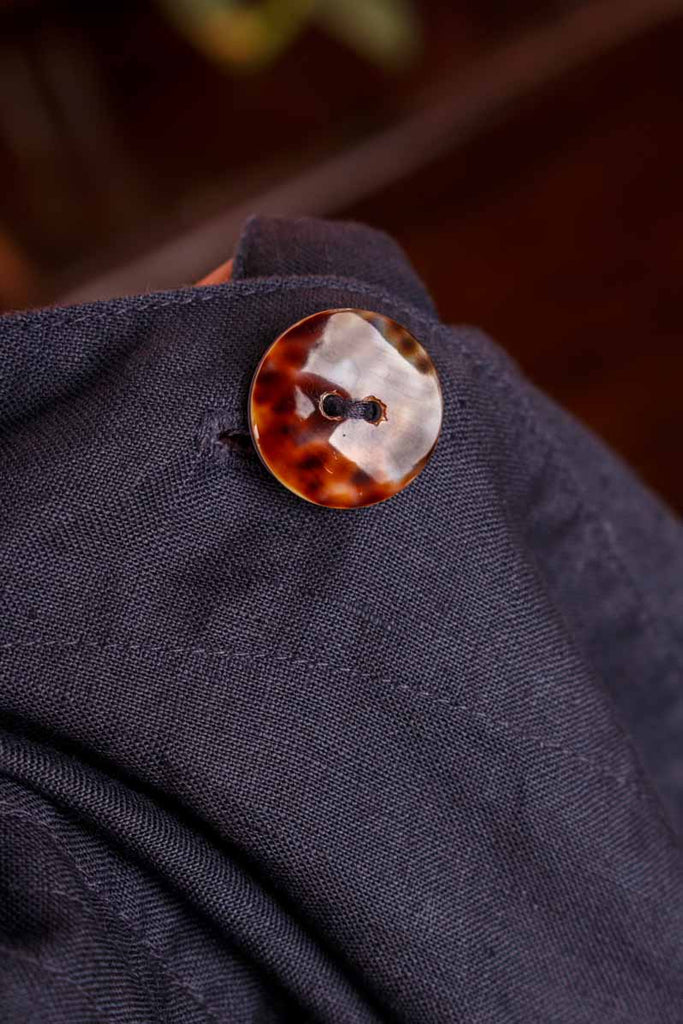 Leinen Bluse anthrazit