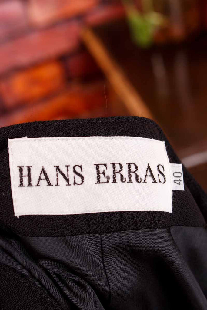 Vintage Wollkleid schwarz streng