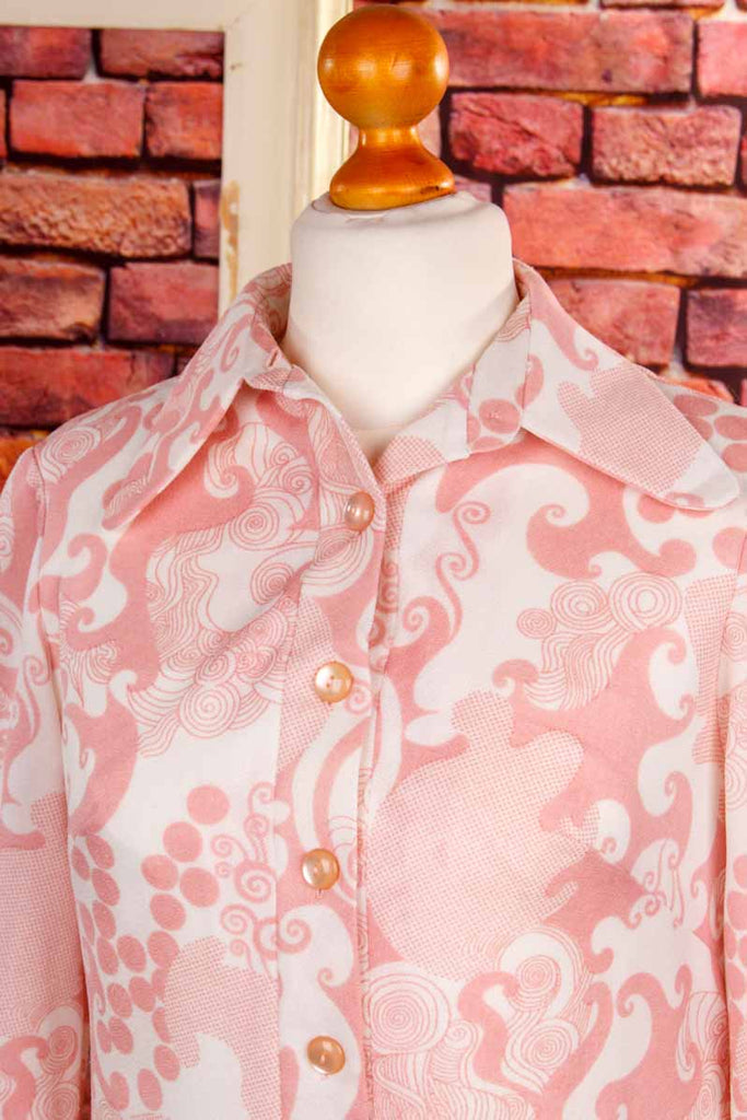 psychedelic 60s Disco Kleid rosa