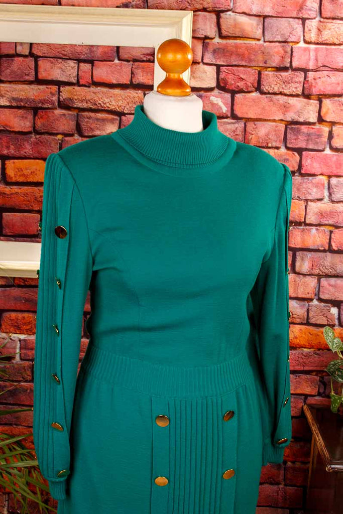 AVAGOLF Strickkleid grün Wolle