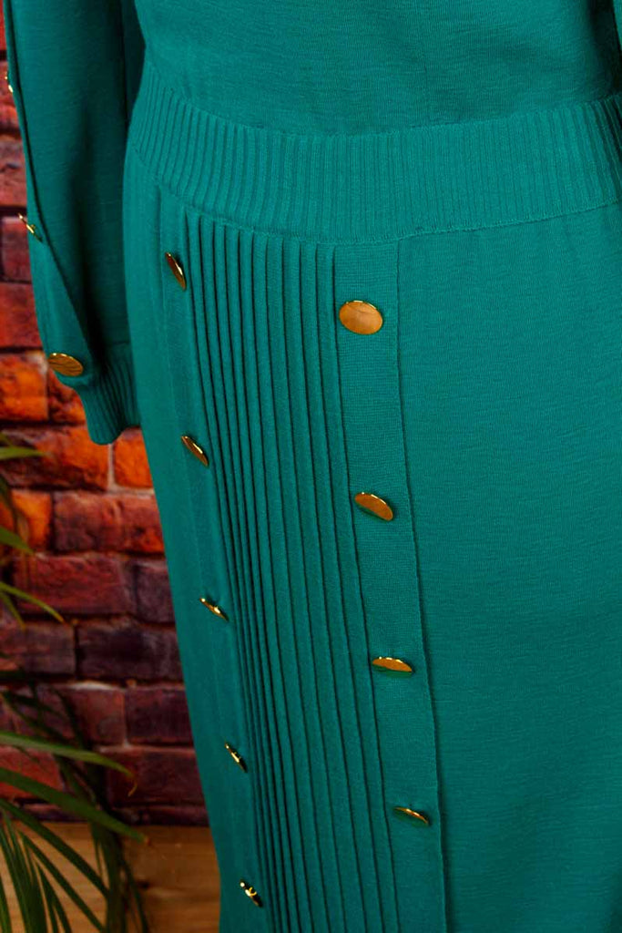 AVAGOLF Strickkleid grün Wolle