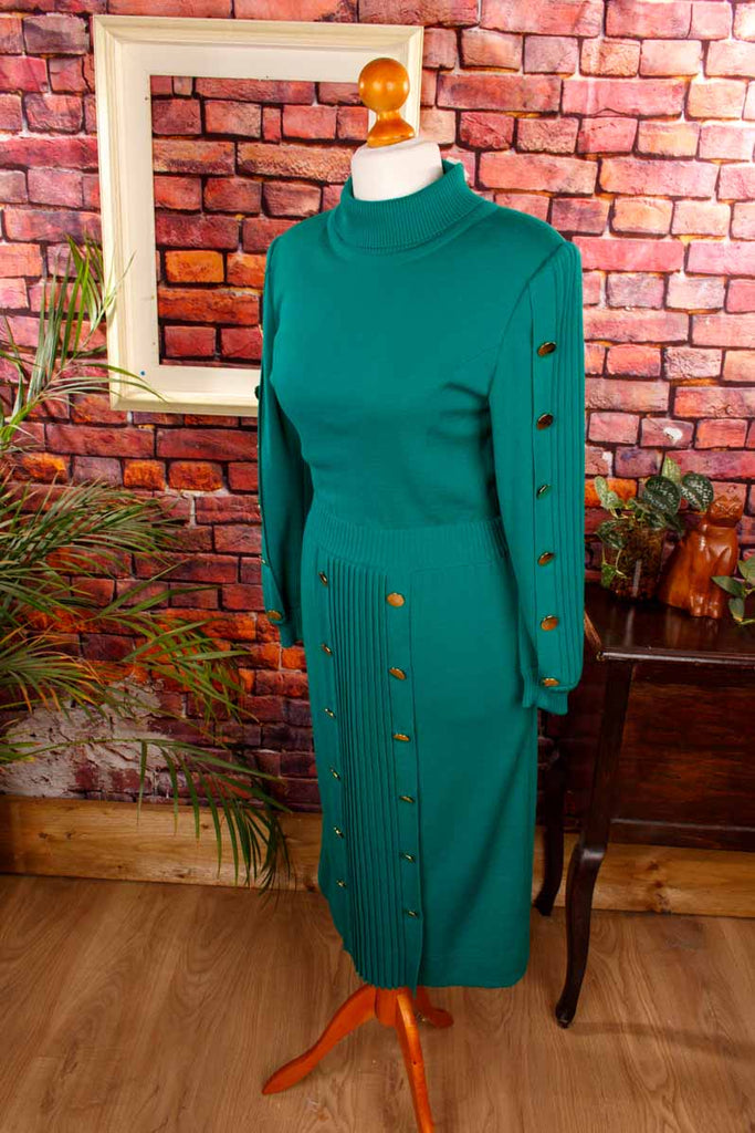 AVAGOLF Strickkleid grün Wolle