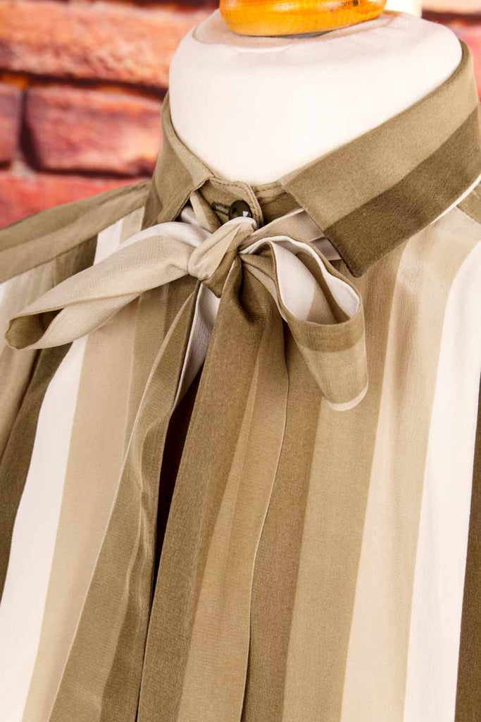 Louis Féraud Seidenkleid Streifen