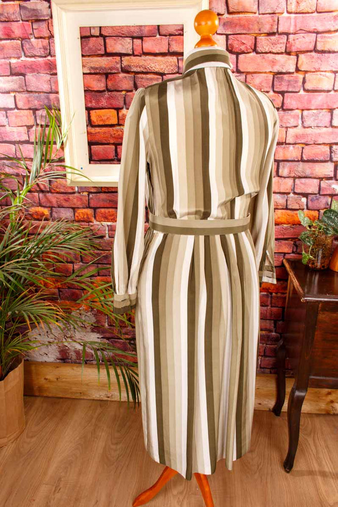 Louis Féraud Seidenkleid Streifen