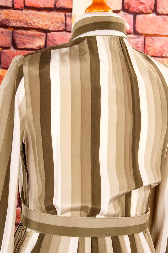 Louis Féraud Seidenkleid Streifen