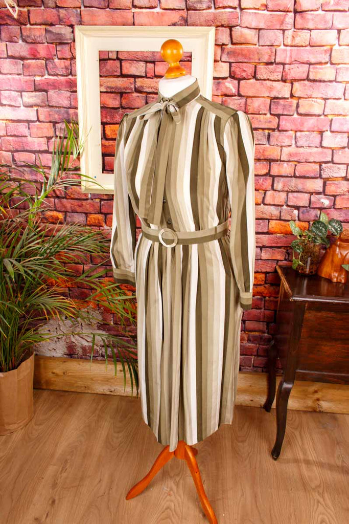 Louis Féraud Seidenkleid Streifen