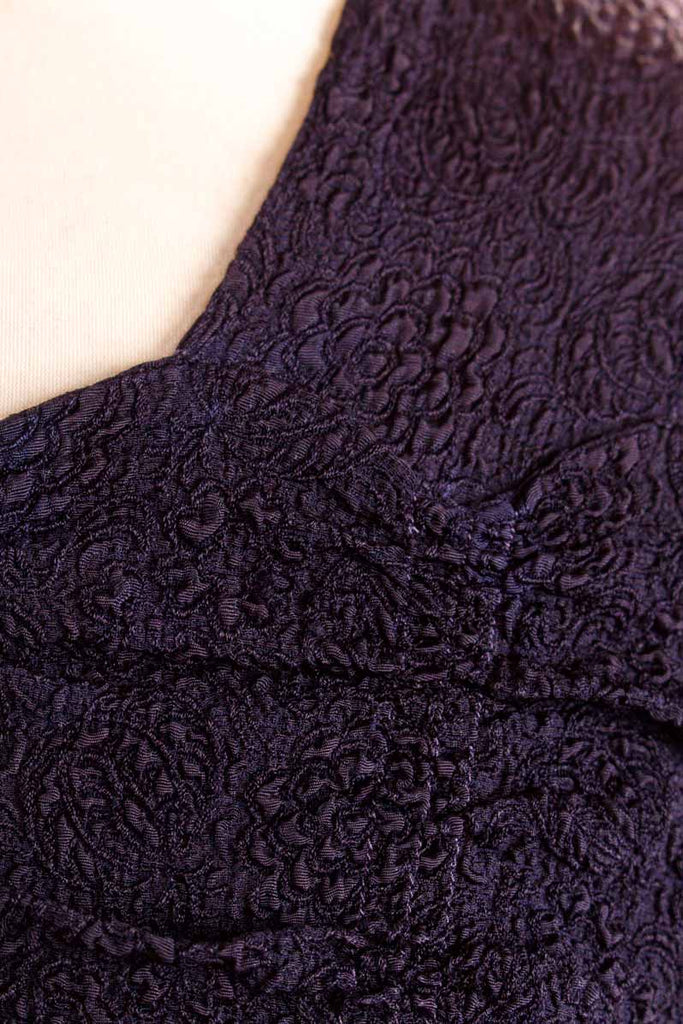 50s Tanzkleid Strukturstoff marine