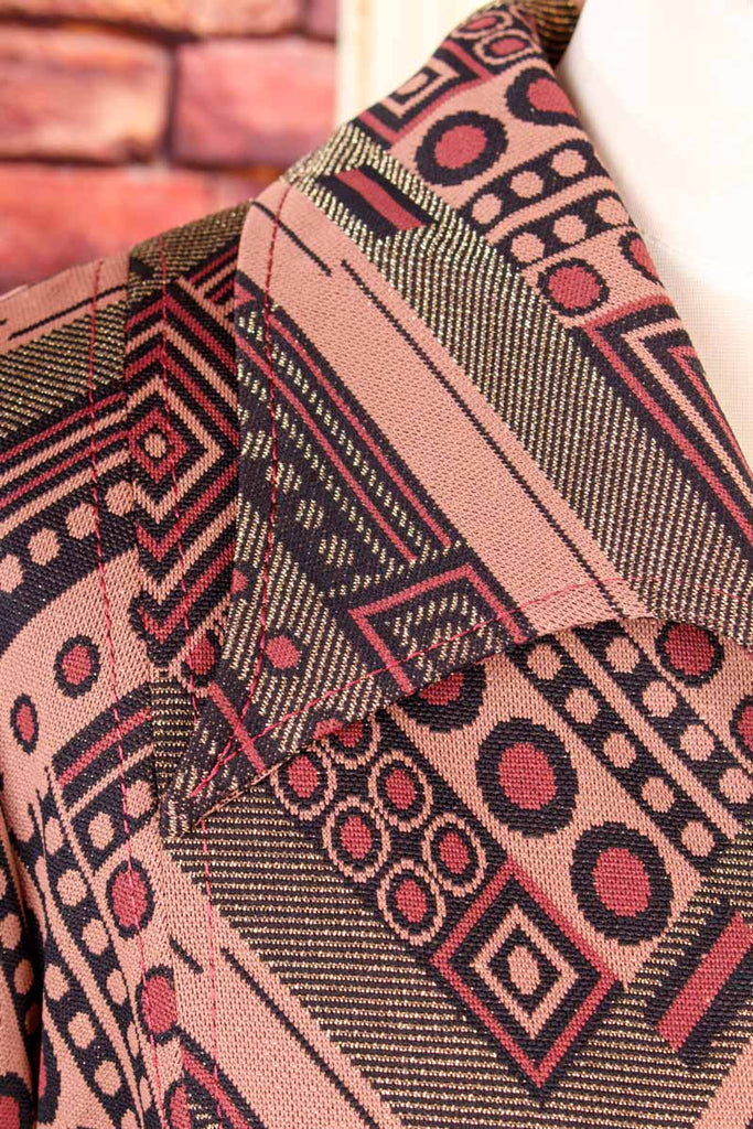 70s Disco Kleid gold Brokat