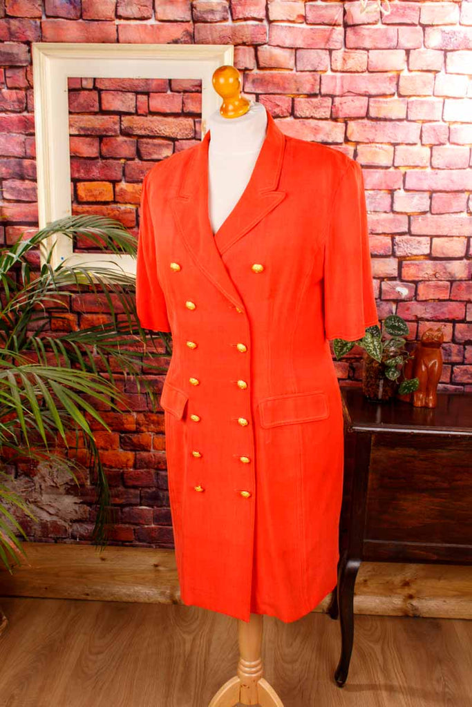 Powerdress orange gold Seide