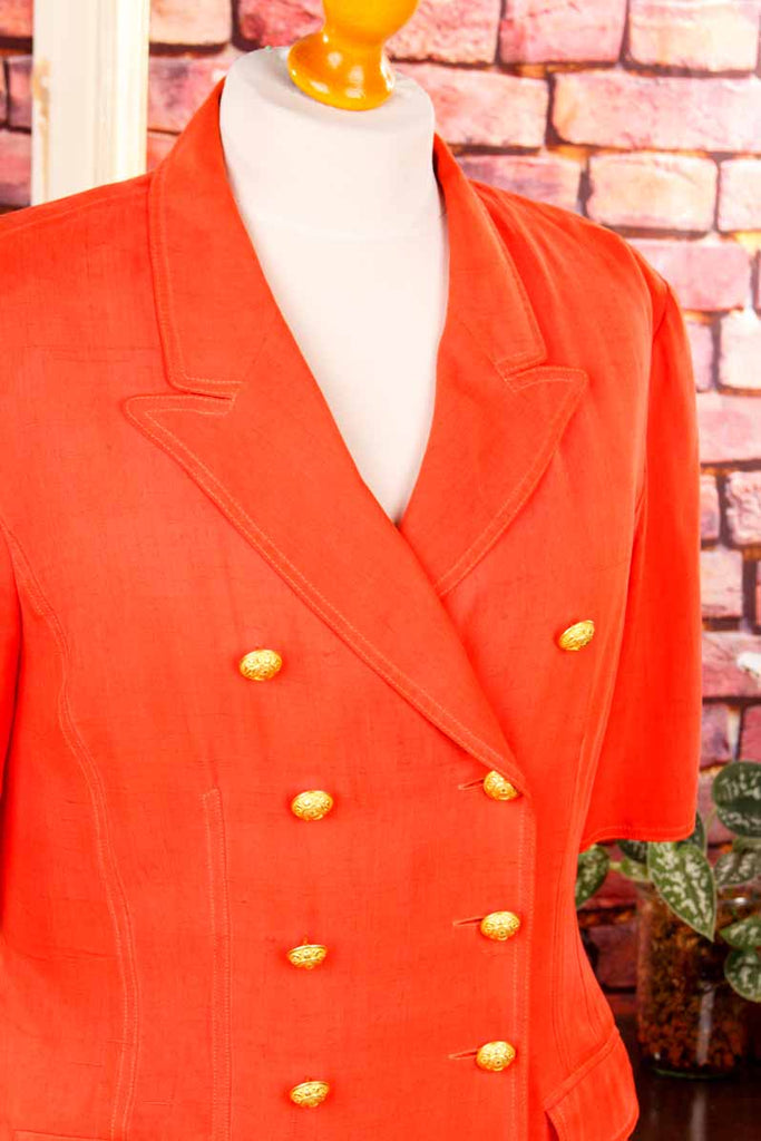 Powerdress orange gold Seide